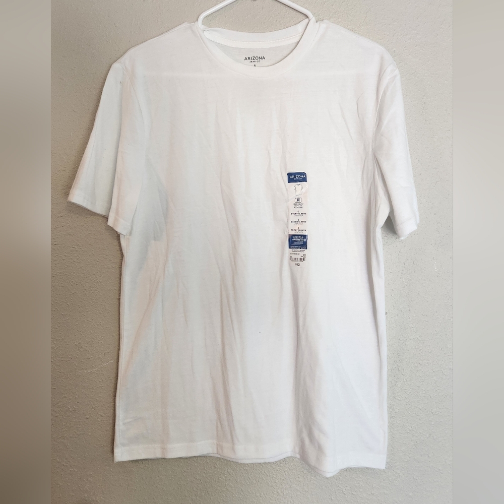 NWT Men's Arizona Jean Co. White Crewneck T Shirt Size S